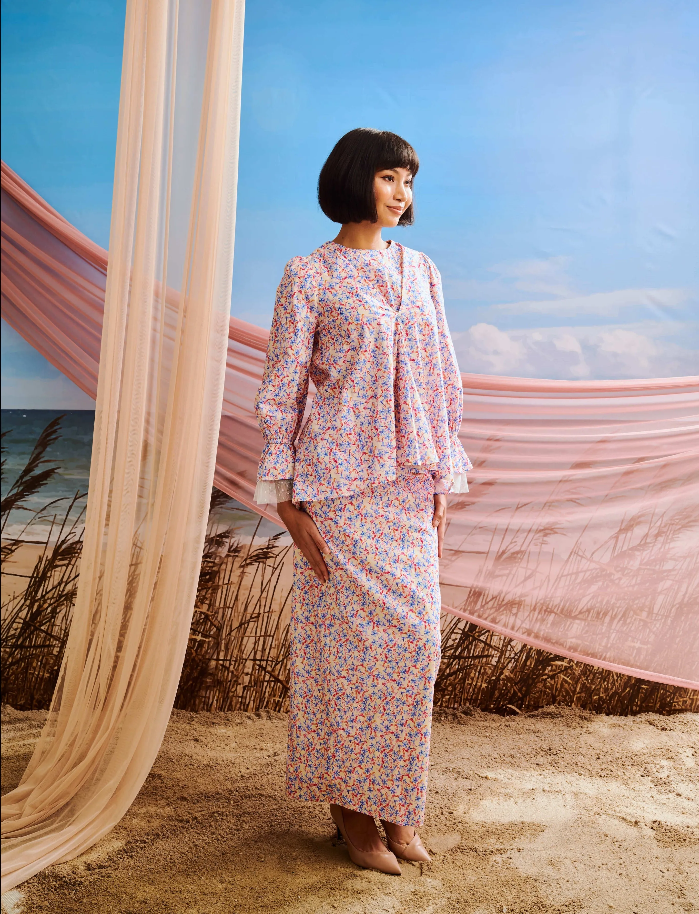 Kasih Puff Sleeves Kurung