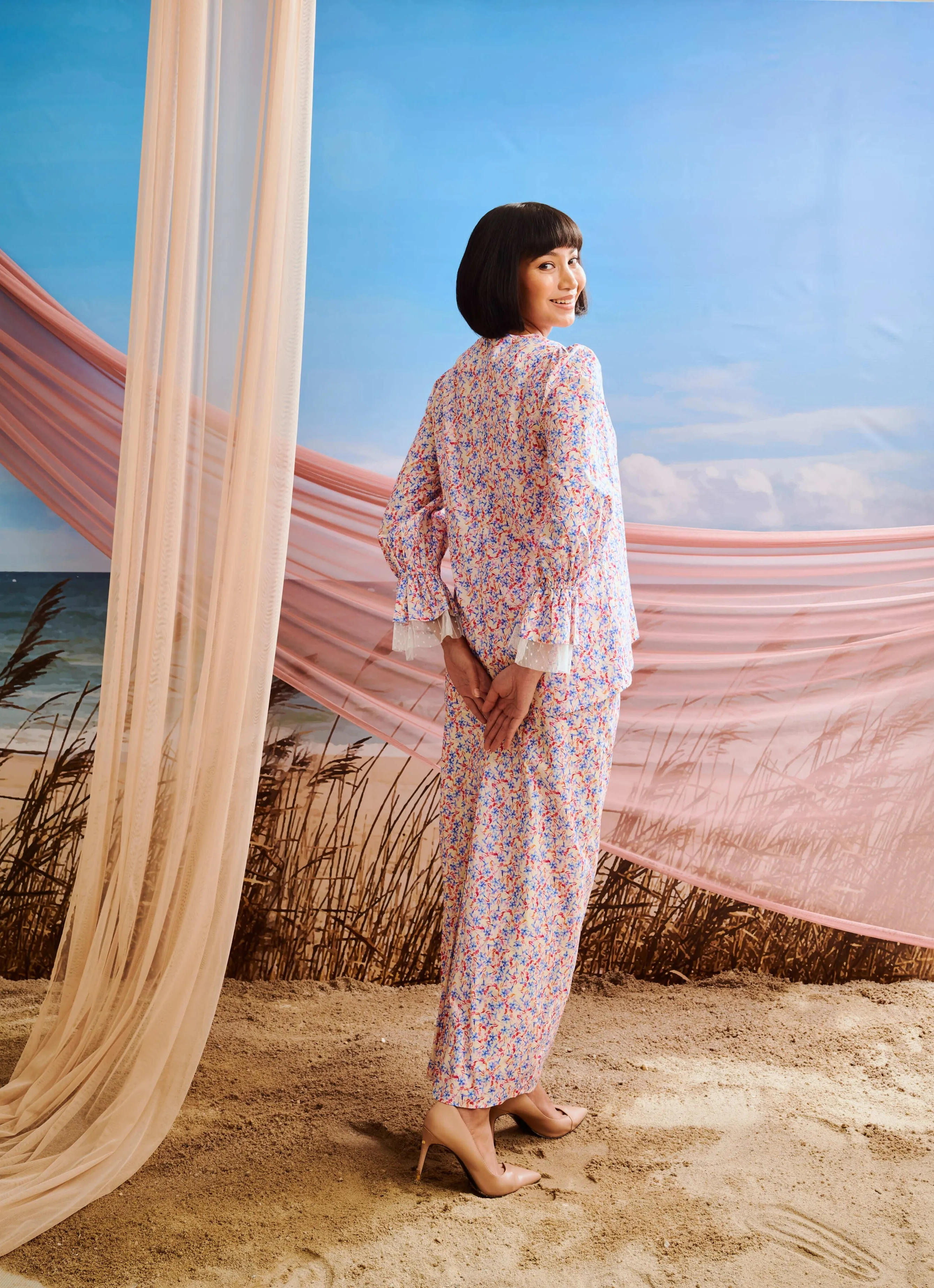 Kasih Puff Sleeves Kurung
