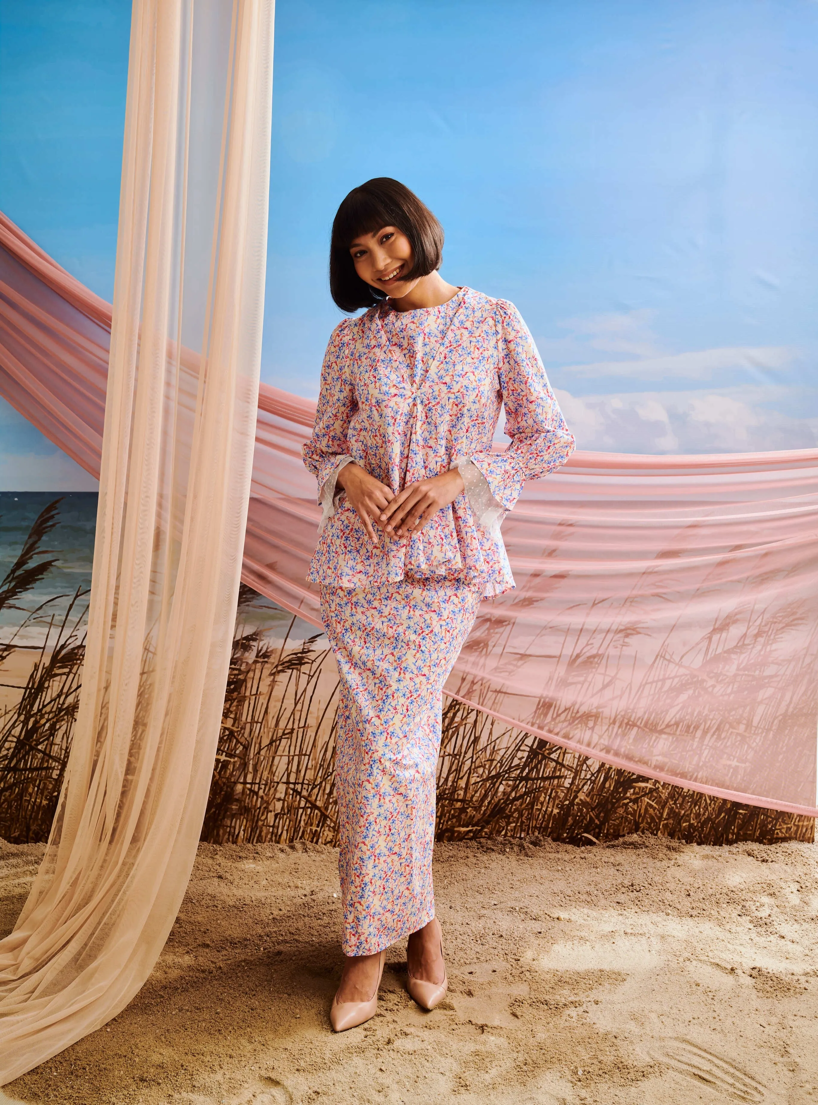 Kasih Puff Sleeves Kurung