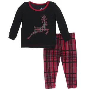 KicKee Pants - Holiday Long Sleeve Pajama Set - Christmas Plaid