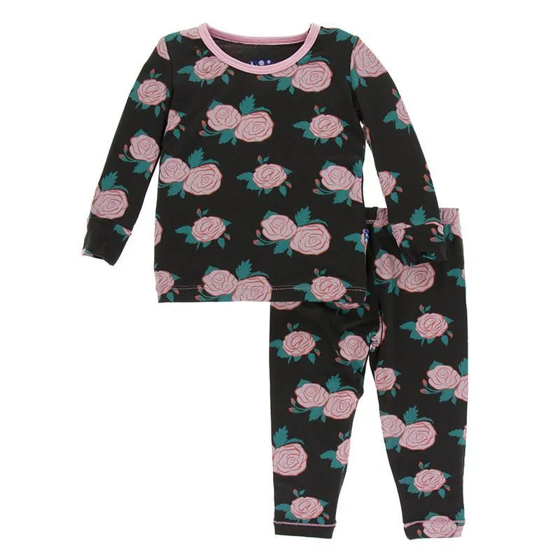 KicKee Pants - Long Sleeve Pajama Set- English Rose Garden