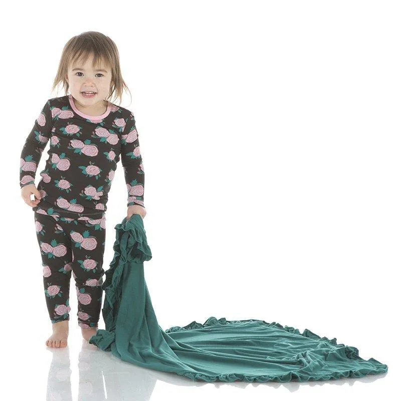 KicKee Pants - Long Sleeve Pajama Set- English Rose Garden
