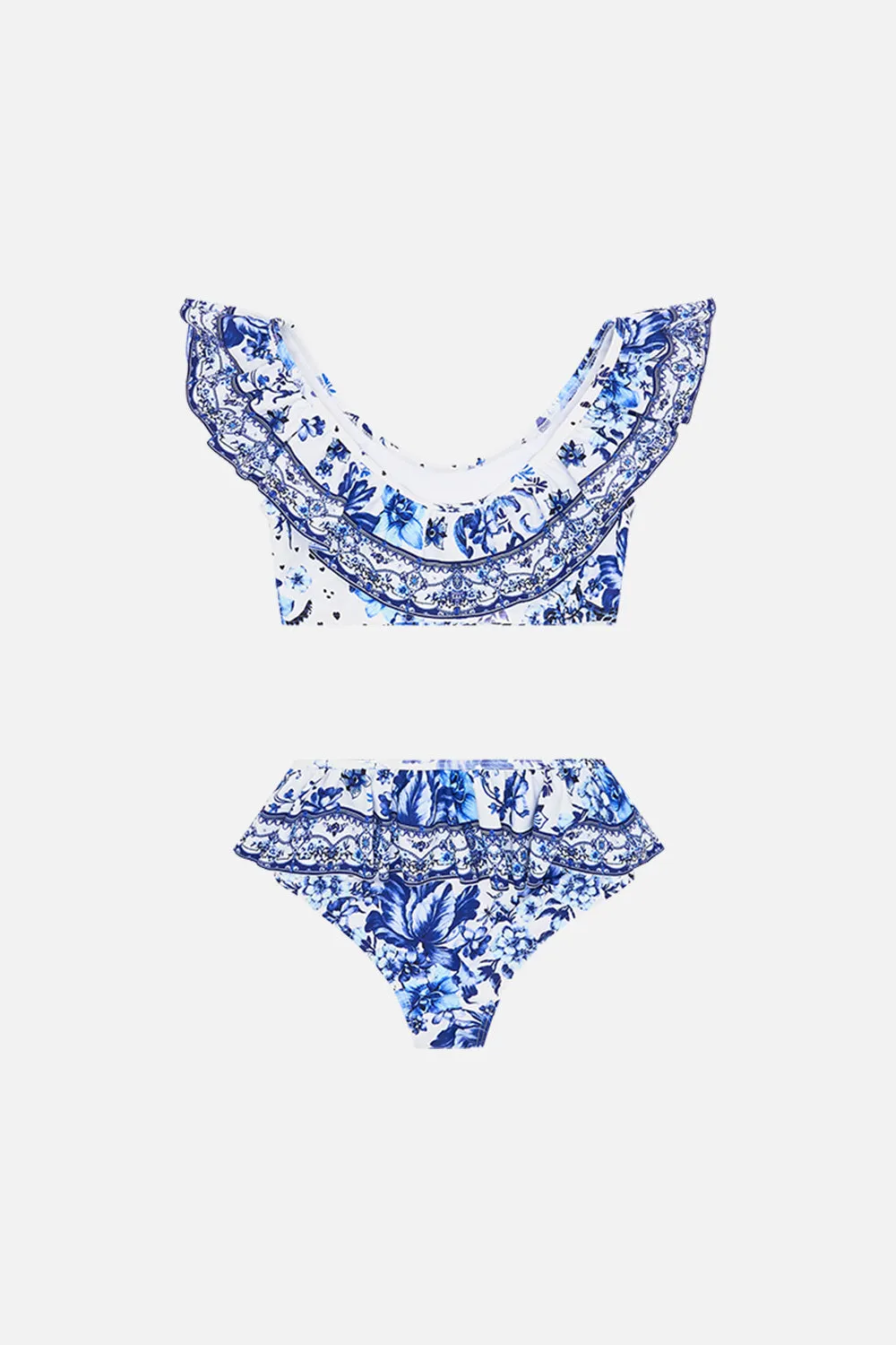 KIDS FRILL CROP BIKINI 4-10 GLAZE AND GRAZE