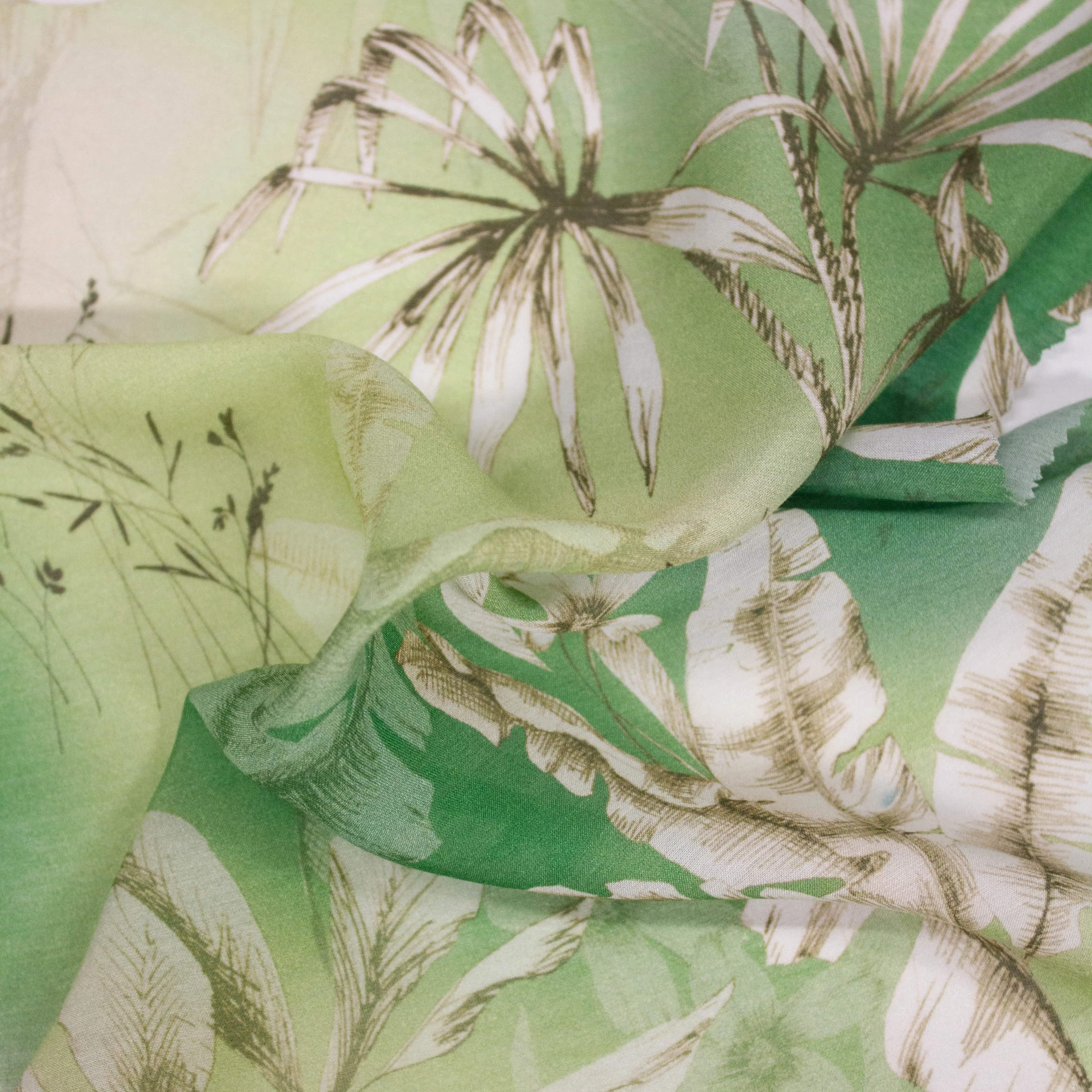 Kim Green Floral Cotton Voile