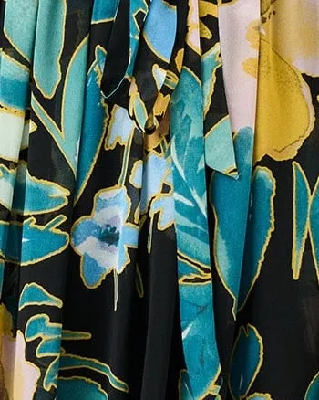 Kimber Floral Maxi Tank Dress | K724 Black