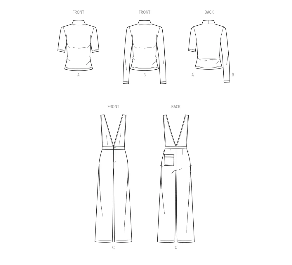 Know Me sewing pattern 2096 Misses' Tops and Jumpsuit by Brittany J. Jones