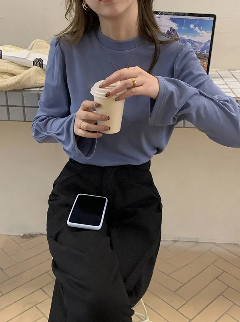 [Korean Style] 4 Colors Crew Neck Long Sleeve T-shirt