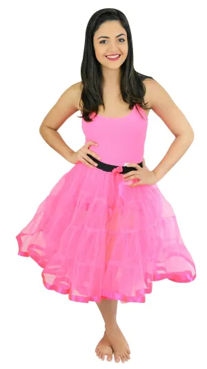 Labreeze Ladies 50’s Pink 26" Tutu Skirt with Ribbon Fancy Dress Tutu Skirt