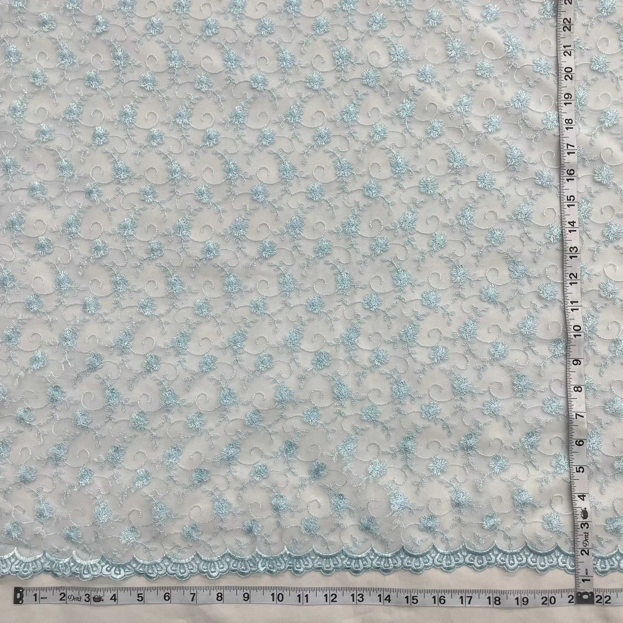 Lace Fabric Embroidered on 100% Polyester Net Mesh | Lace USA - 41922W