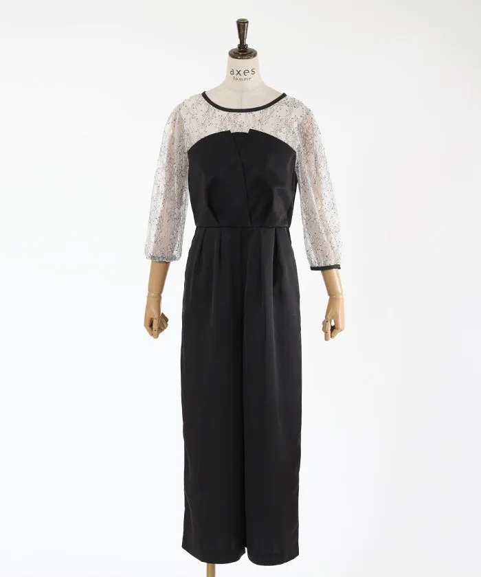 Lace Panel Rompers