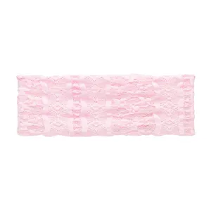 Lace Stretchy Headband in Peony
