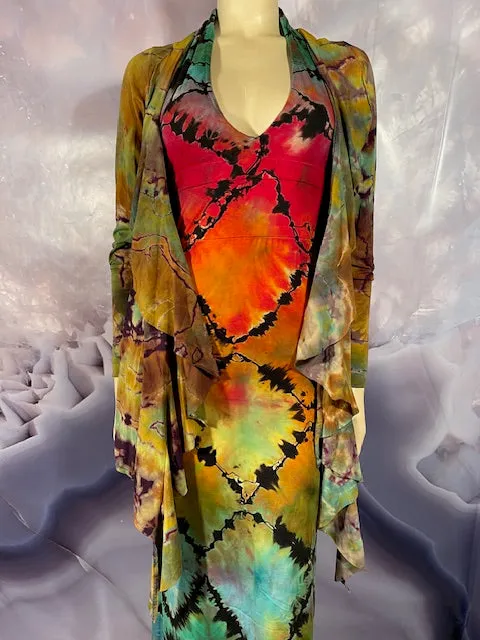 Large Michael Martelli REVERSE Waterfall Cardigan #4