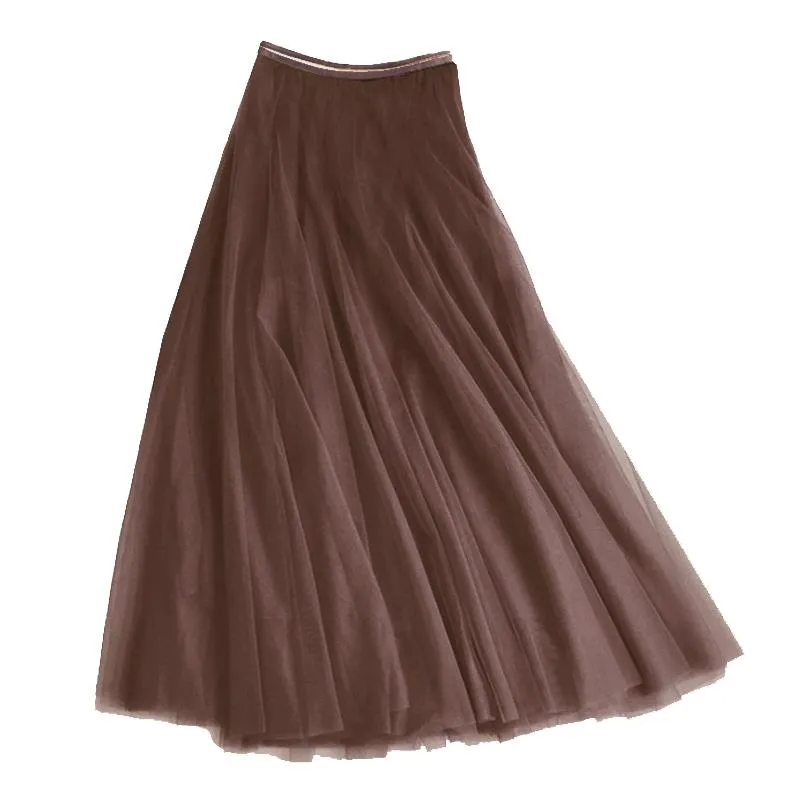 Last true angel tulle layer skirt bitter chocolate