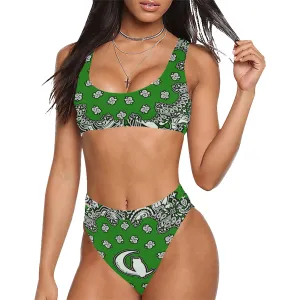 LCC GREEN Sport Top & High-Waisted Bikini Swimsuit