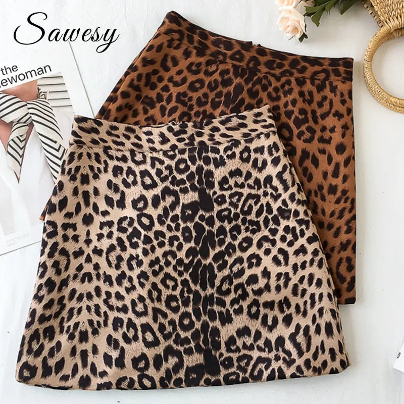 Leopard Mini Skirts