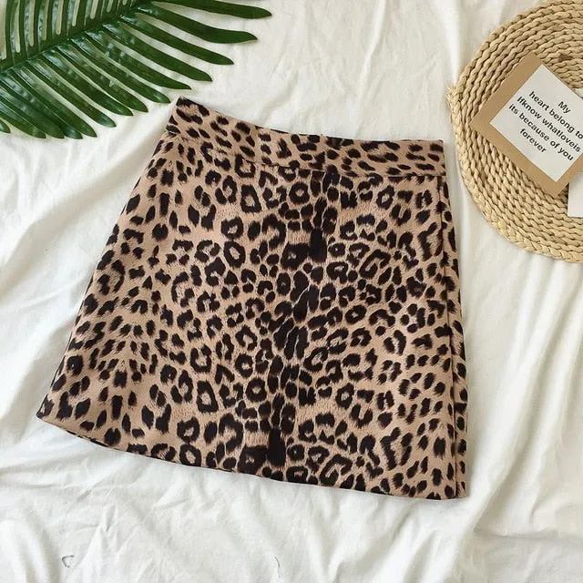 Leopard Mini Skirts