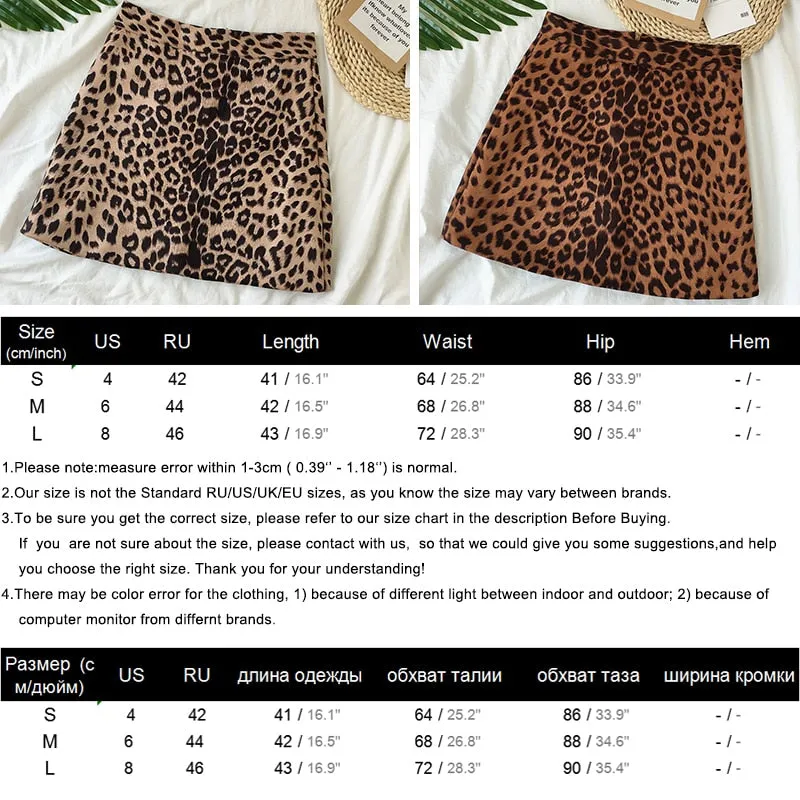 Leopard Mini Skirts