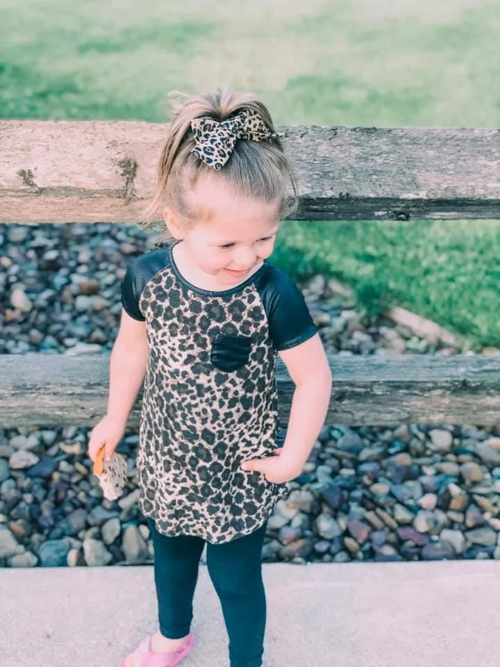 Leopard Print Fabric Hand Tied Bow Headband | Hair Clip