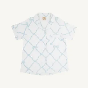 Let Me Lounge Short Sleeve Top (Women) - Buckhead Blue Belle Meade Bow