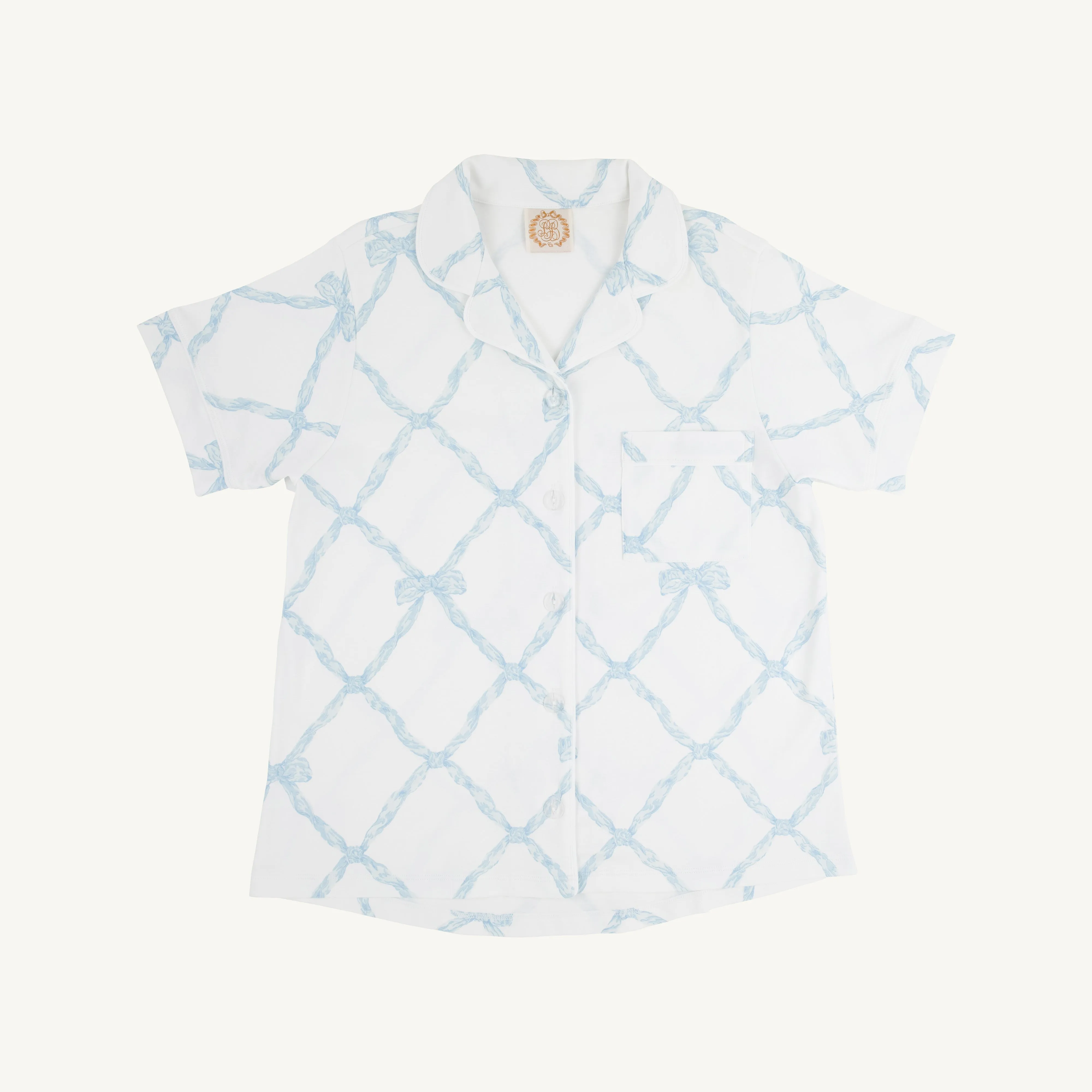 Let Me Lounge Short Sleeve Top (Women) - Buckhead Blue Belle Meade Bow