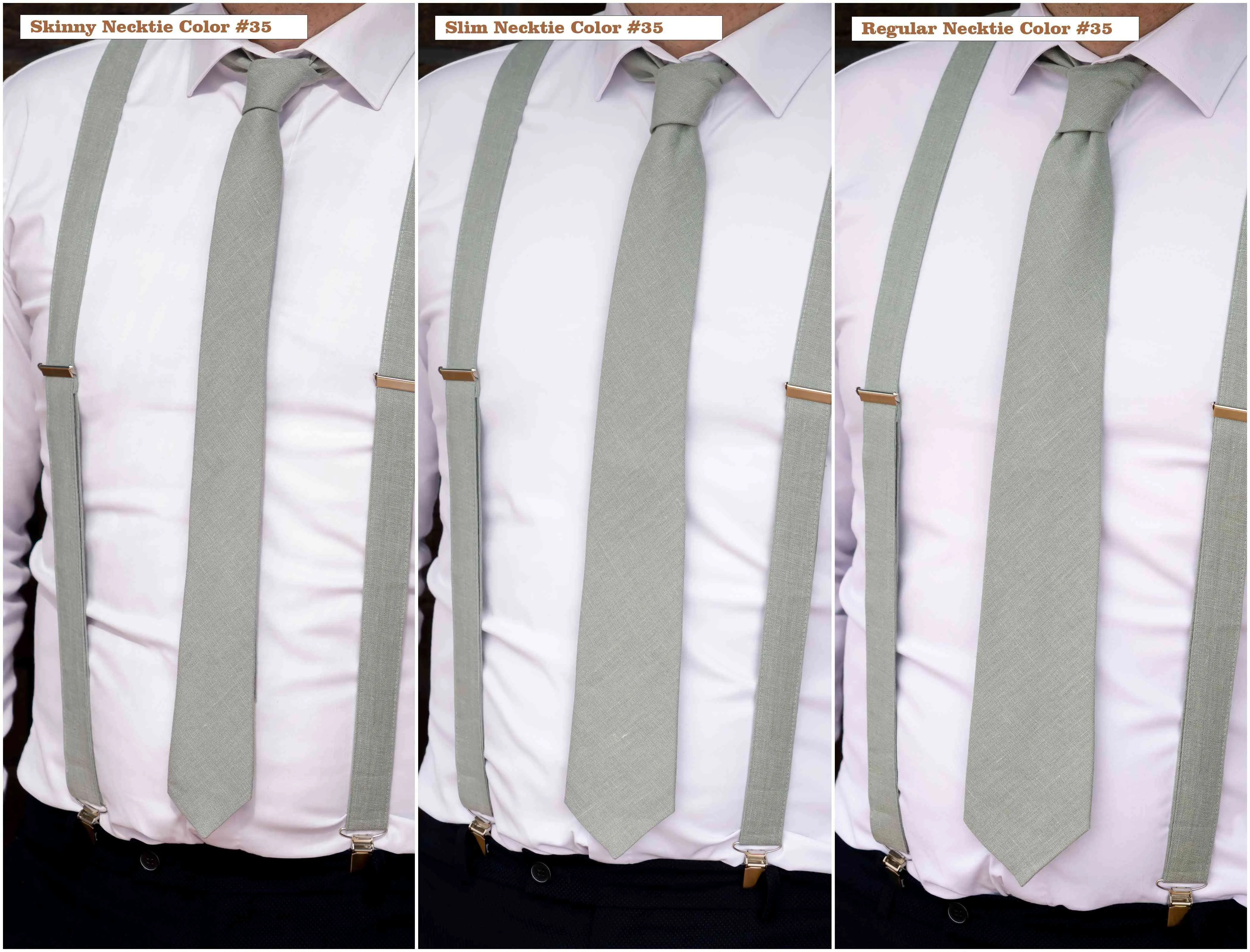Light Gray Natural Linen Bow Tie