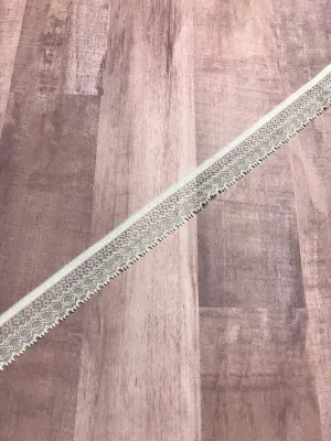 Light Green 1" Wide Stretch Lace