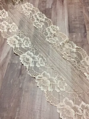 Light Peach 7.5" Wide Stretch Lace