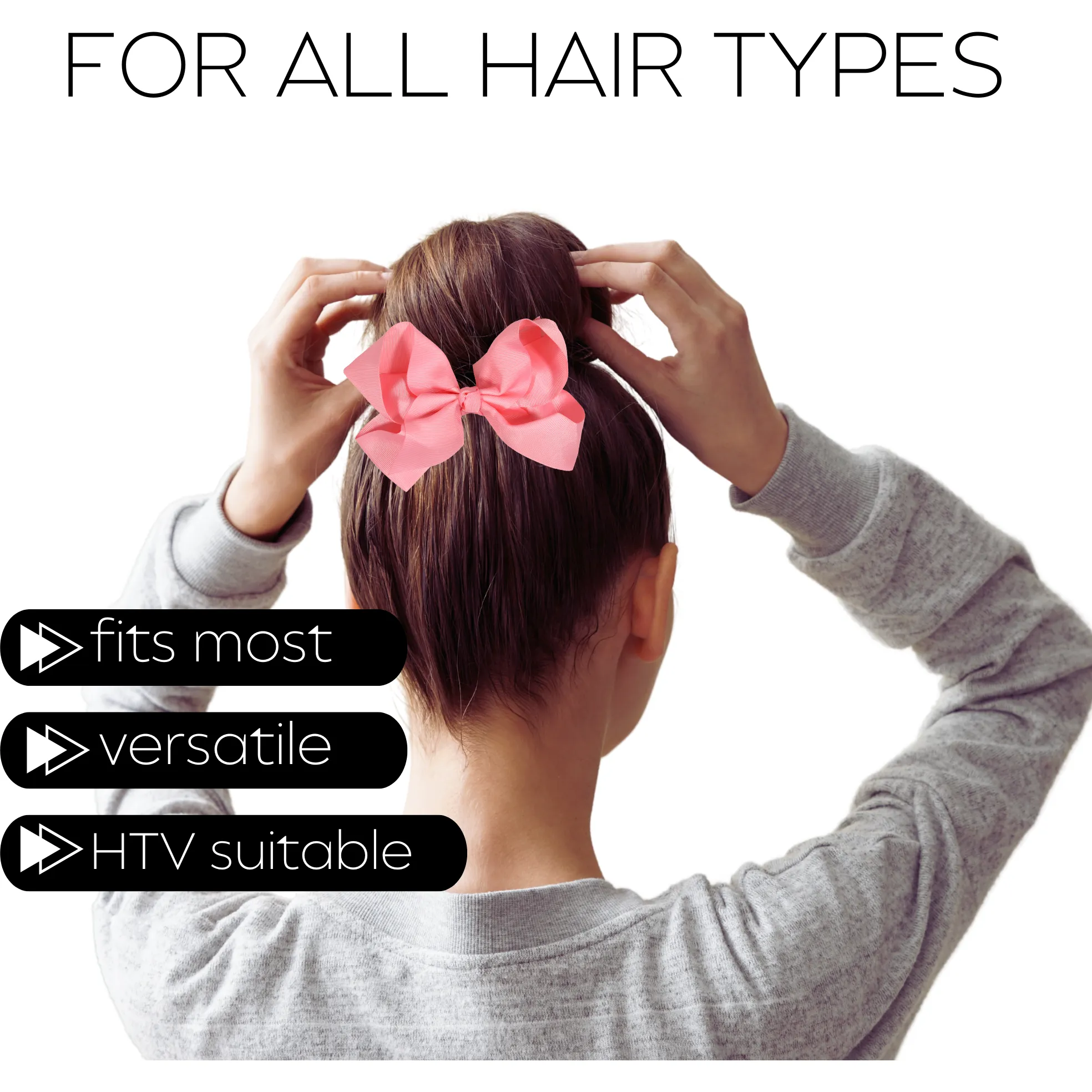 Light Pink Classic Hair Bows - 10 Pack