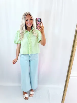 Lime Light Striped Blouse💖 1 medium left