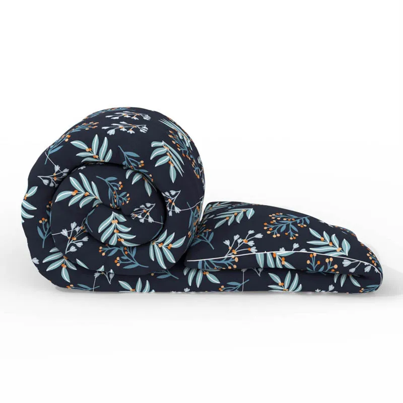 Lirio Floral Bedding Set (Navy) -Four Piece Set