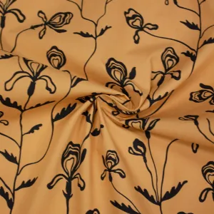 Lisa Camel Floral Cotton Poplin