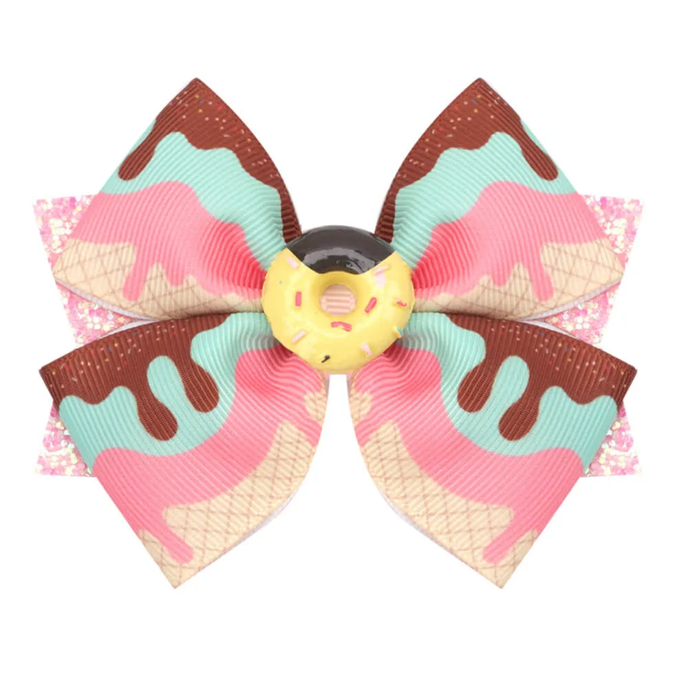 Little Donut Girl Hair Bows