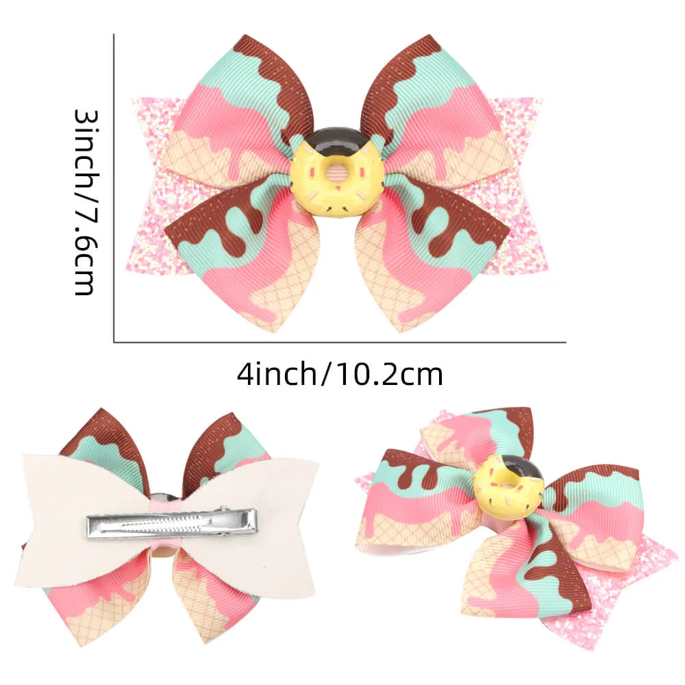 Little Donut Girl Hair Bows