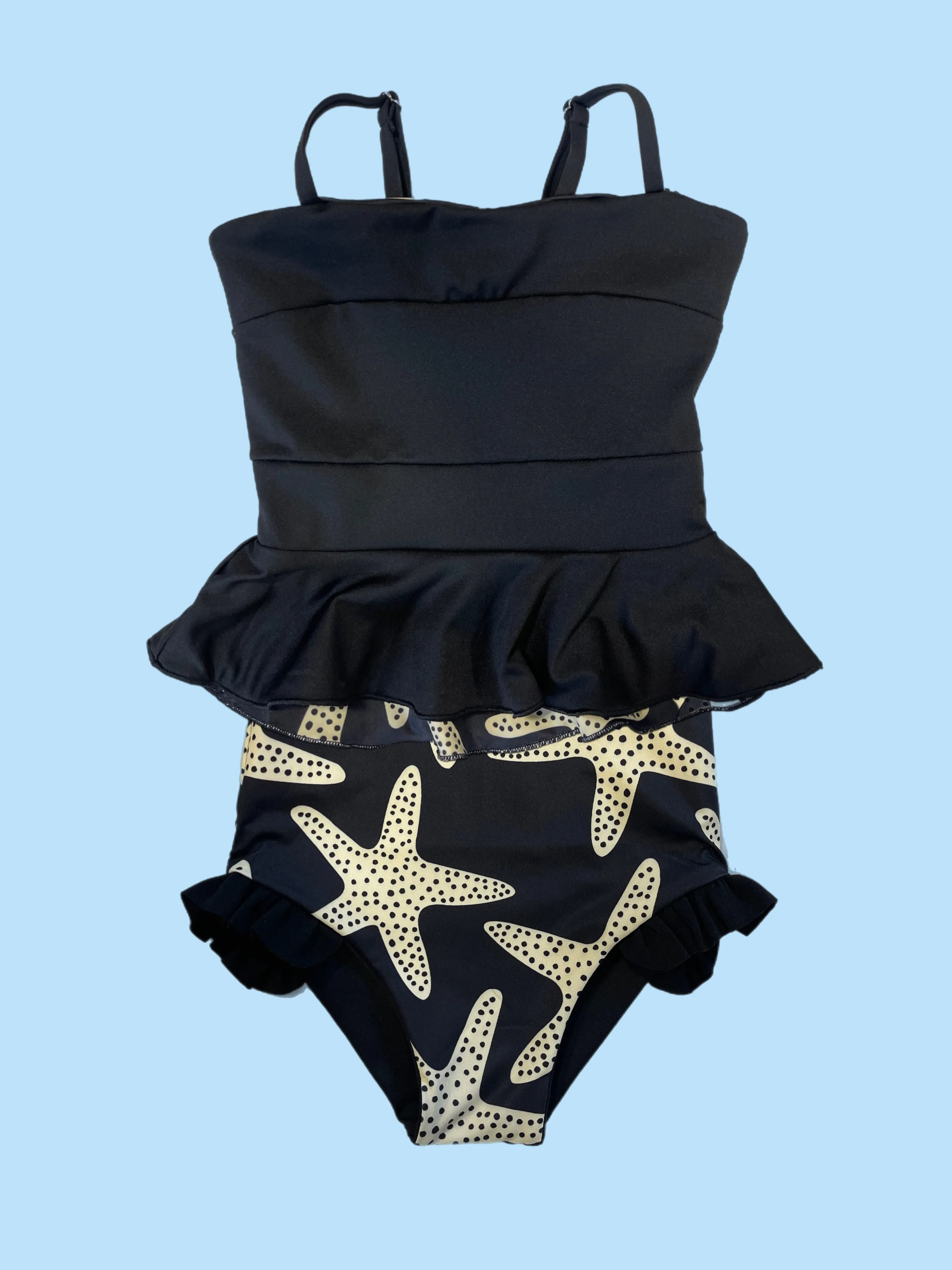 Little Girls Ava - Starfish Reversible Tankini - $38