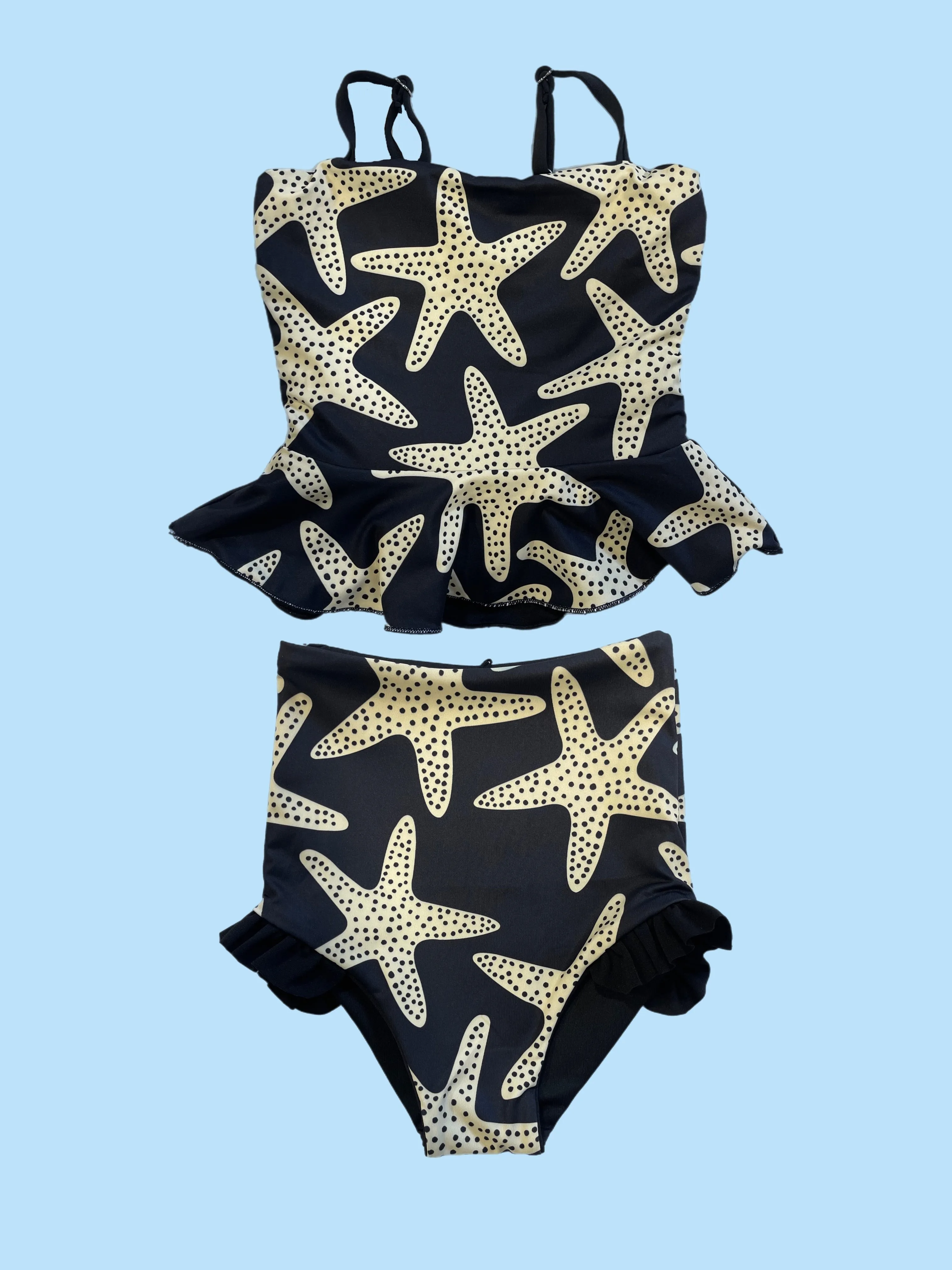 Little Girls Ava - Starfish Reversible Tankini - $38