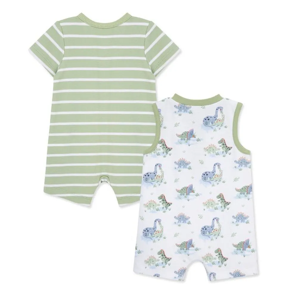 Little Me Boys Dinos Rompers - 2 Pack