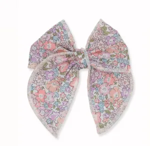 Livy Lou Pink & Blue Floral Liberty MICHELLE Fable Hair Bow