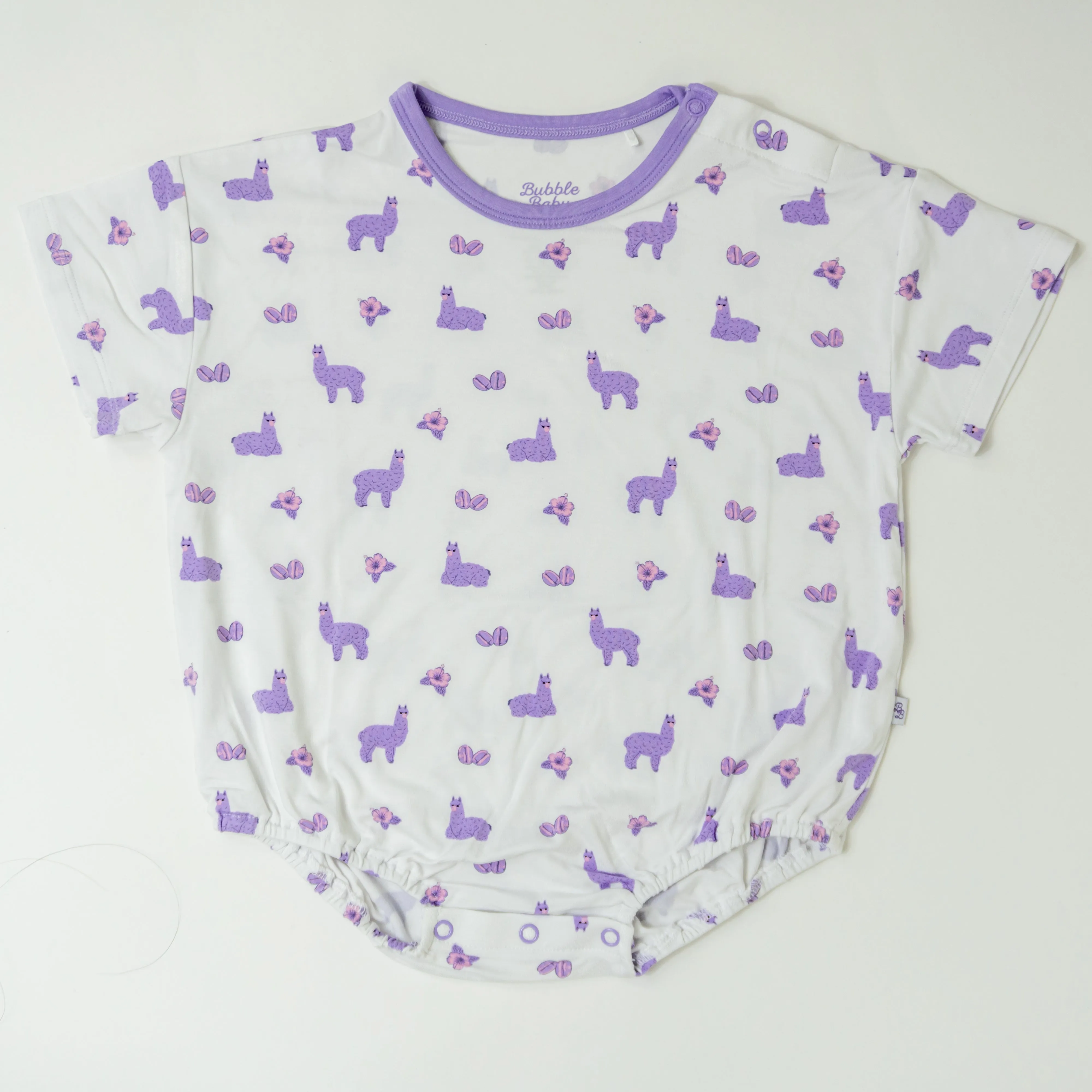Llama | Short Sleeve Bubble Romper