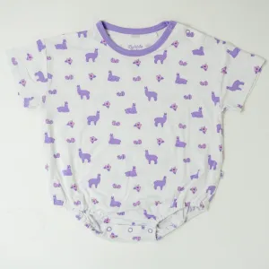Llama | Short Sleeve Bubble Romper