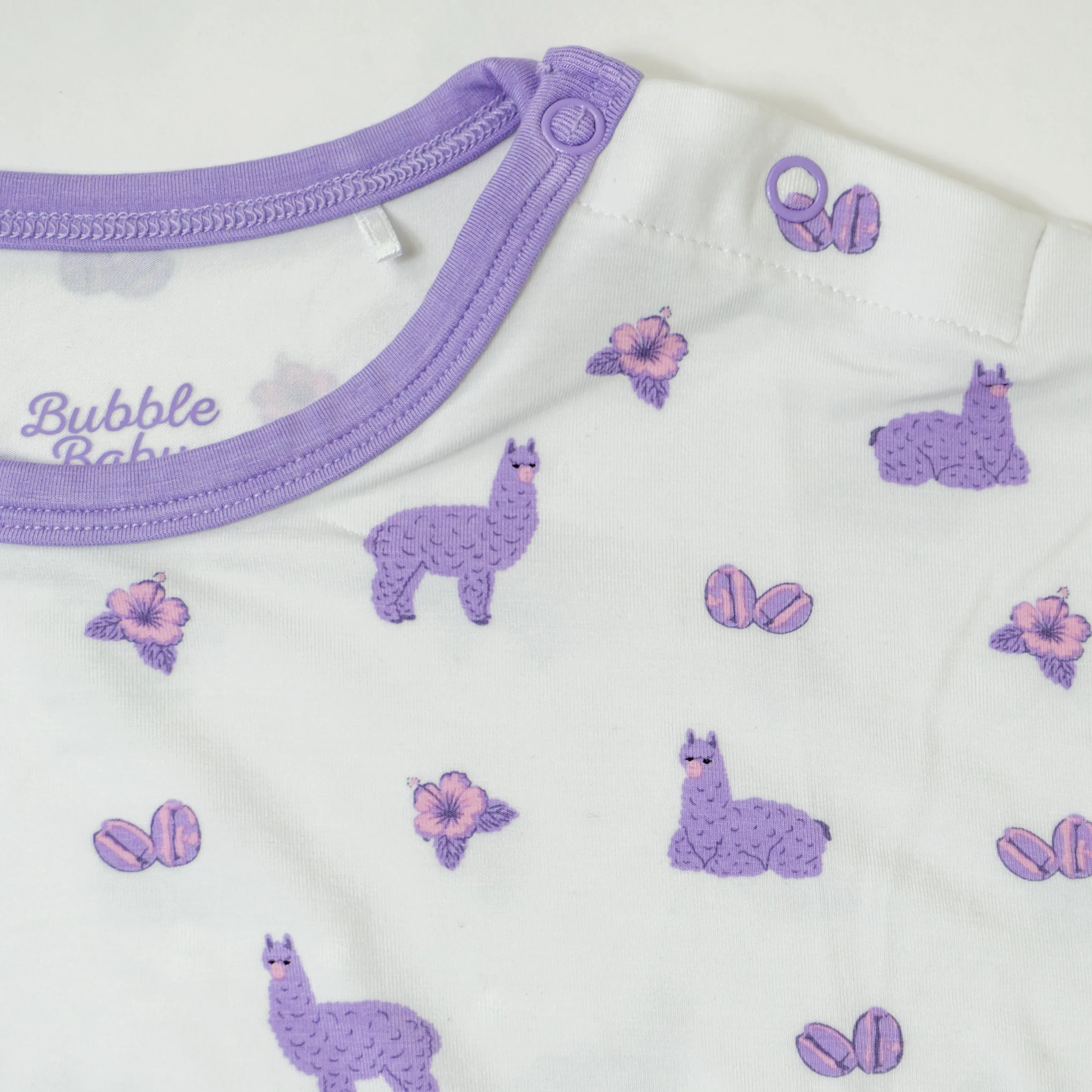 Llama | Short Sleeve Bubble Romper