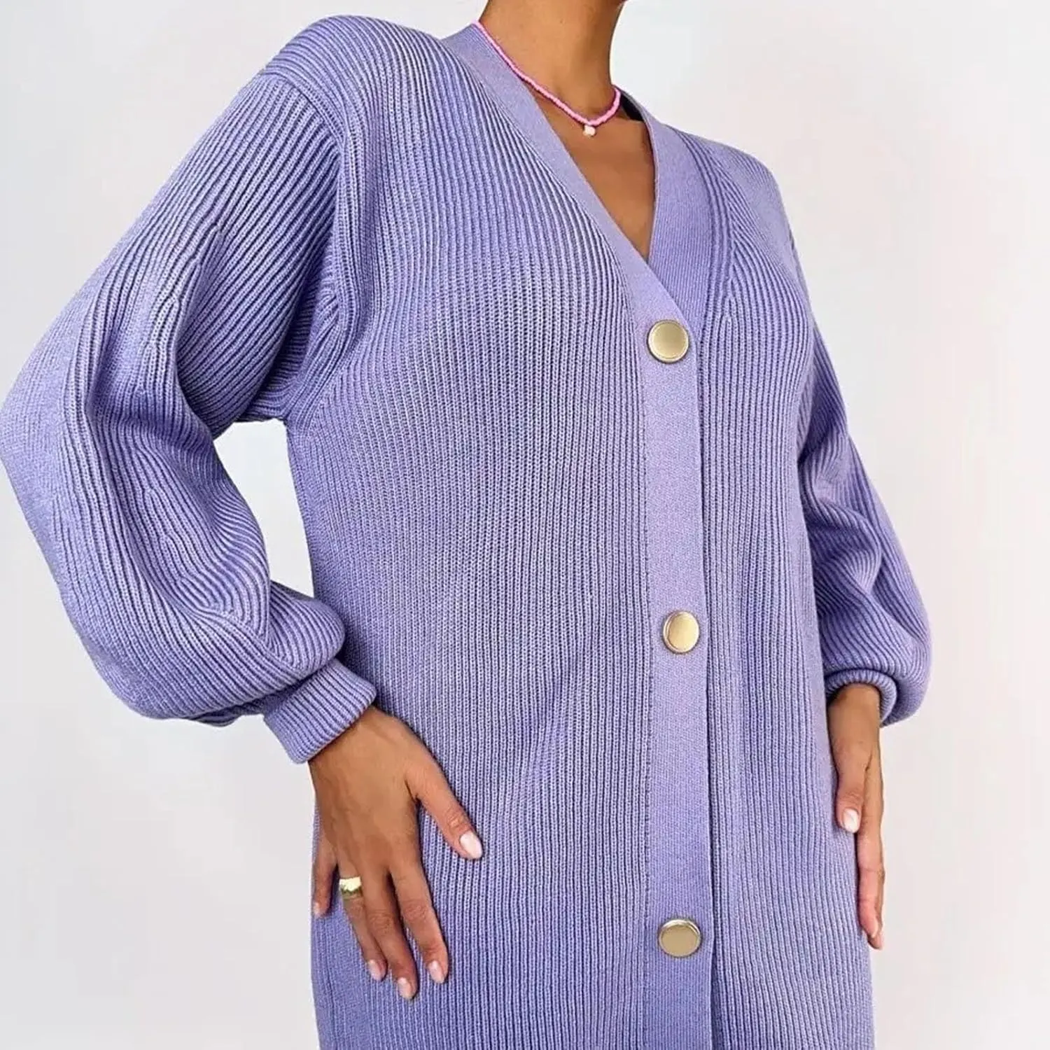 Long Cardigans for Women Cable Chunky Knit Loose Jumpers Cardigan Ladies Fall Winter Buttons Warm Knit Outwear Tops