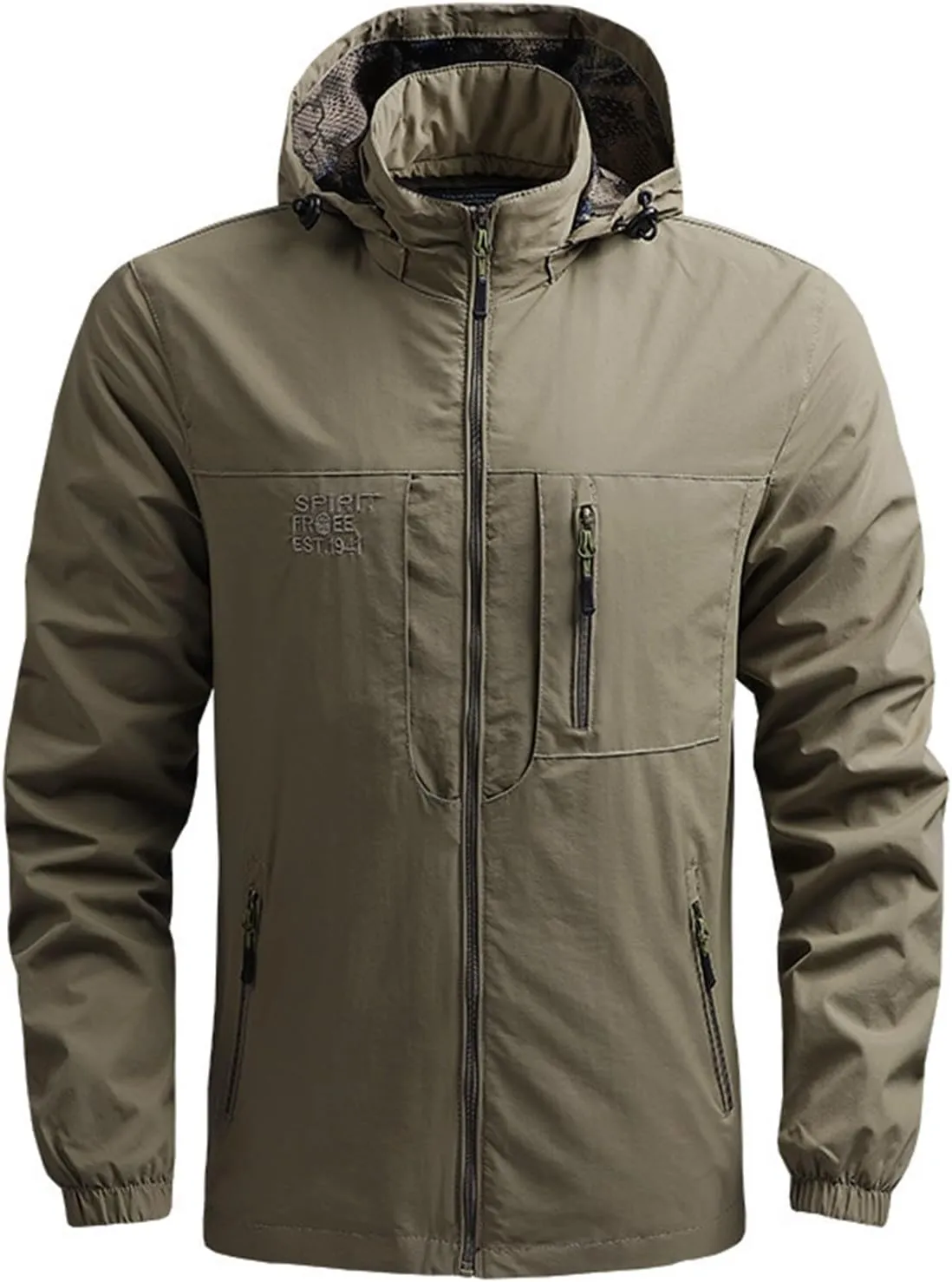 Long Rain Jackets for Men Waterproof Sports Windbreaker Men's Trench Coat Breathable Trench Coats Mens Rain Coat Fall