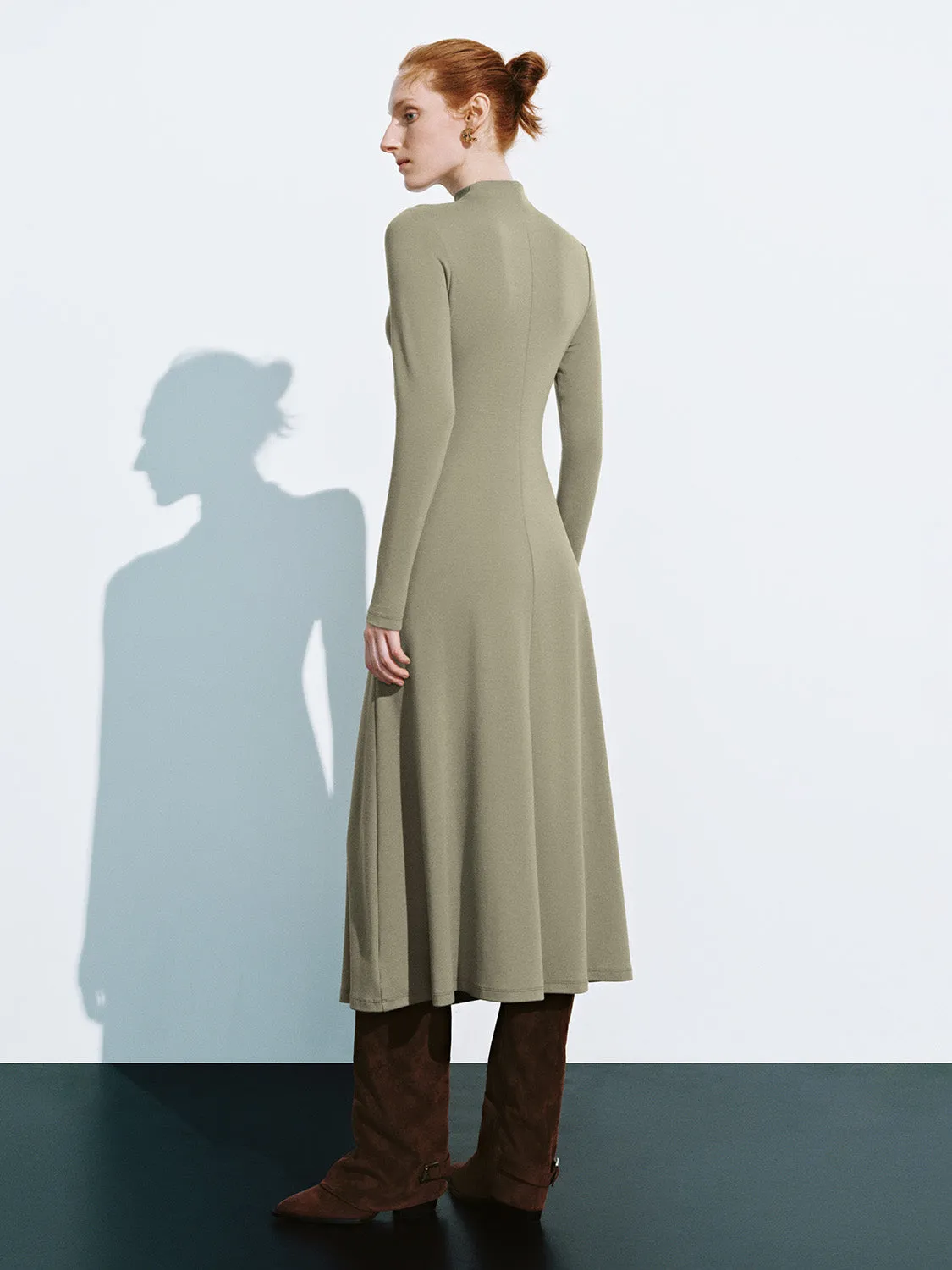 Long Sleeve A-Line Dresses