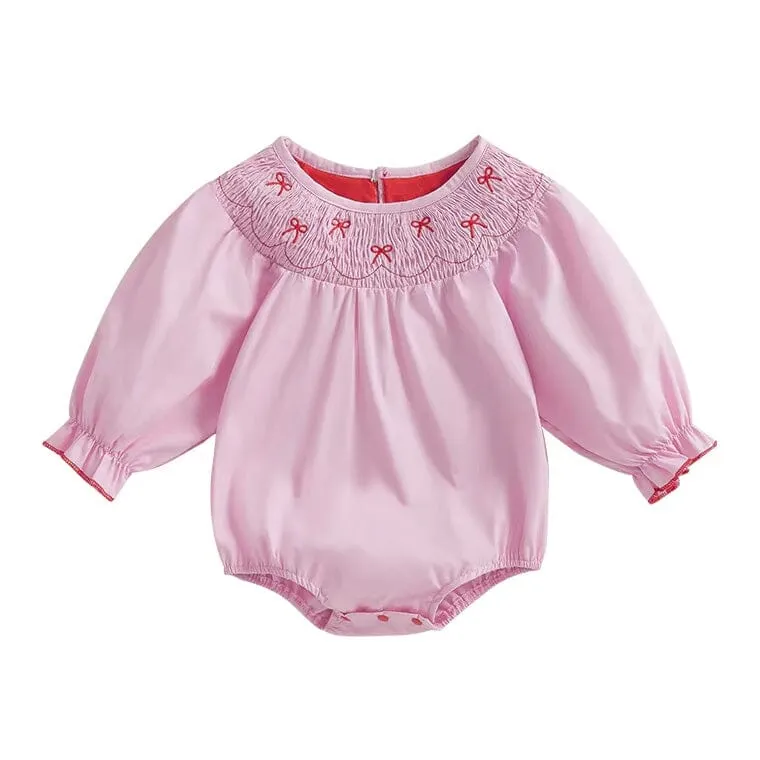 Long Sleeve Bubble Valentine's Day Romper