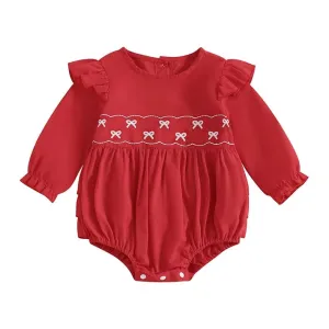 Long Sleeve Collar Valentine's Day Romper