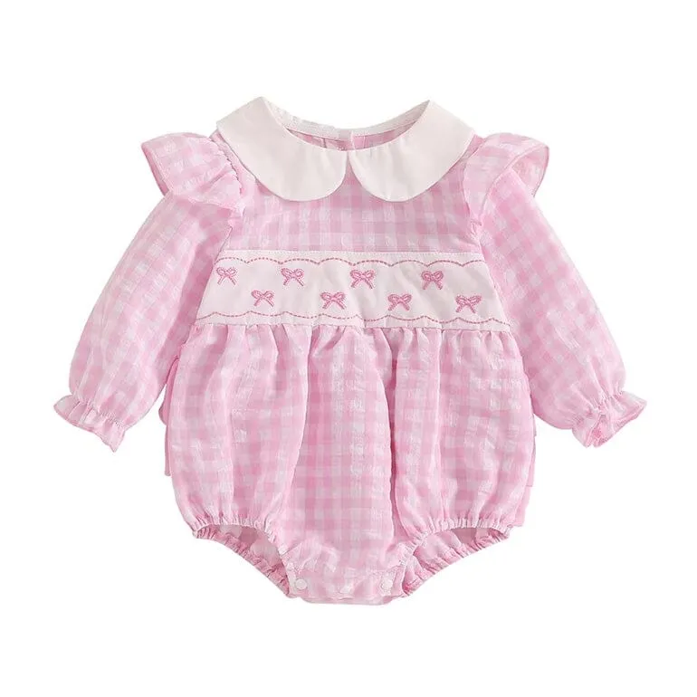 Long Sleeve Collar Valentine's Day Romper