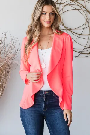 LONG SLEEVE SOLID OPEN BLAZERS