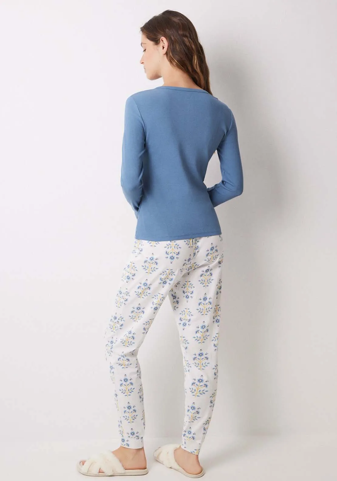 Long Sleeves Long Pant Pyjama - Blue