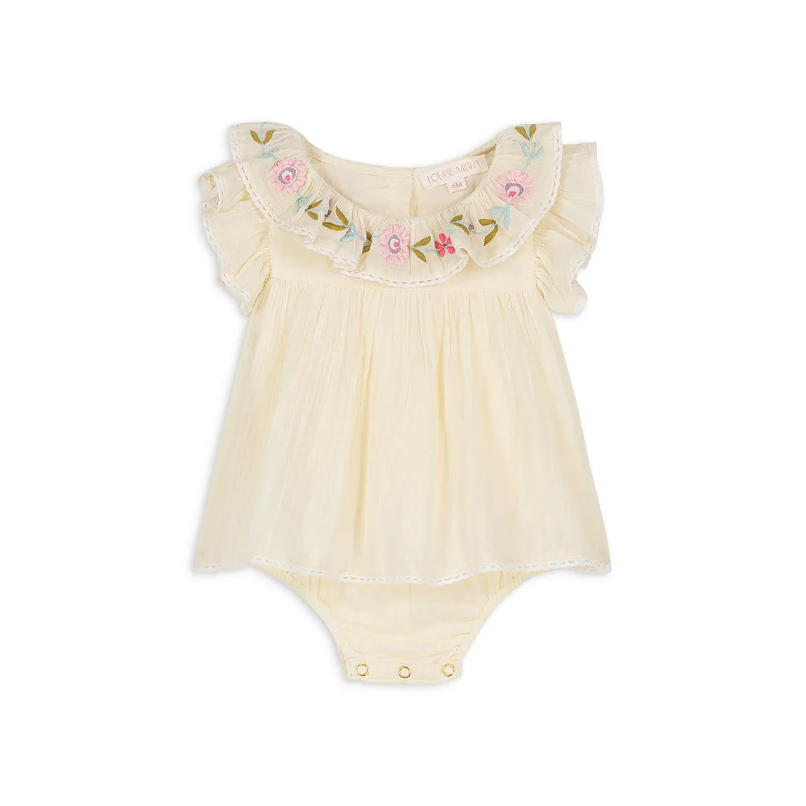 Louise Misha Rompers Anusha Single Gauze Yellow