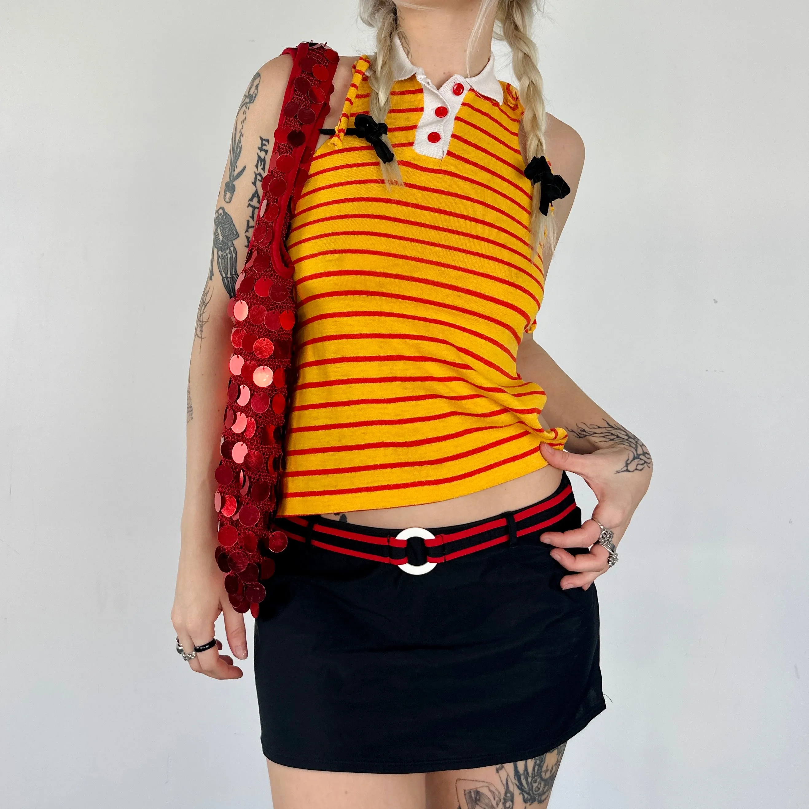 Low Rise Belted Mini Skort (S)